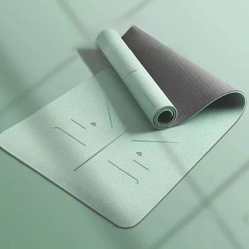 Odolné TPE Telo Line Yoga Mat Jóga pre začiatočníkov na Ochranu Kĺbov Non-slip Fitness Mat Jogy TPE Akupresúra Mat