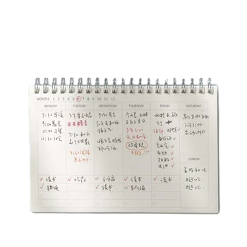 Týždenný Plán Knihy Efektivity Práce Riadenie Času za Týždeň Prenosný Notebook Týždenný Plánovač 2024 Špirála Notebook Štúdia Plánovač
