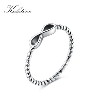 KALETINE Hot Predaj Ženy Krúžok 925 Sterling Silver Krúžky Infinity Elegantné Prst Prsteň pre Ženy, Svadobné Šperky, Zásnubné KLTR030