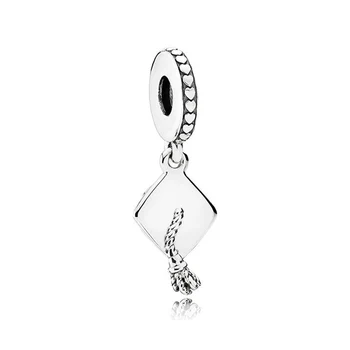 Autentické 925 Sterling Silver Perličiek Štúdia Prívesok Charm Fit Ženy Pandora Náramok Náramok Darček DIY Šperky