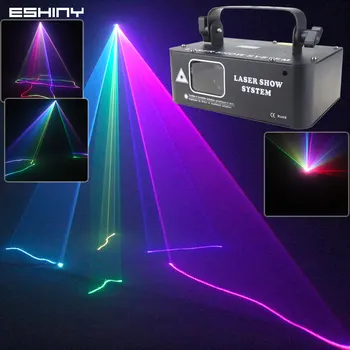 ESHINY Animáciu RGB Laser Lúč Disco Stage Svetlo Vzor Projektor DMX DJ Tanečné Bar Strany Vianočné Účinok Zobraziť X1N7