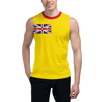 Bez rukávov T-shirt Niue Vlajka 3D Mužov Chlapci Tričko Telocvične Tank Topy Fitness Joggers Basketbal Školenia Vesta