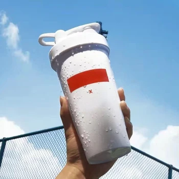 Módne Trendy Shake Pohár Plastové Tvorivé Športové Fitness Pitnej Cup Fľašu Logo Proteínový Prášok Milkshake Box Miešanie Pohár Darček