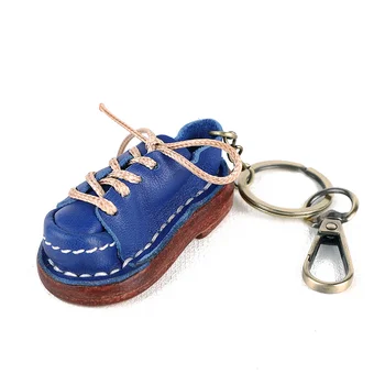 Mini Originálne Kožené Topánky Keychain Dekorácie Muži Ženy Topánky Keyring Prívesok Ozdoby Pohode Narodeniny Kreatívne Darčeky
