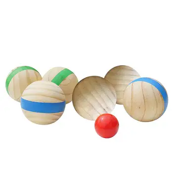 Drevené Puzzle Ball Bežné Zábava Vonkajšie Rekreačné Športy Trávy Loptu Francúzsky Petanque Pre Rodinné Stretnutie Zábavnej Hre Puzzle Ball