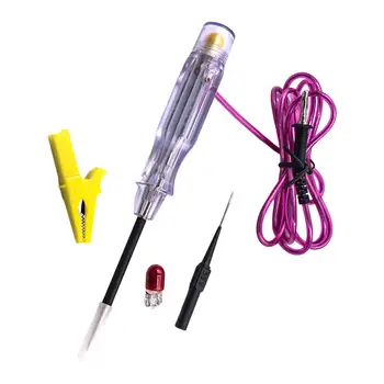 LED Žiarovka Automobilový Okruh Tester Prenosný JEDNOSMERNÝ 12V/24V s Predĺženou Drôt Auto Elektrický Tester Svetlo pre Motocykle