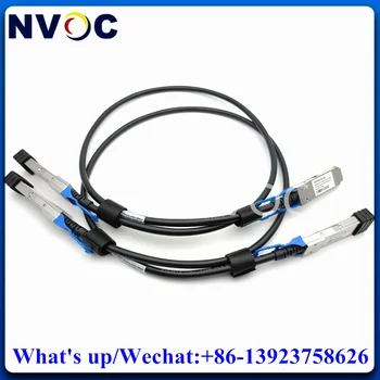 2ks Čierna Pasívne 100G QSFP28 3 m Kábel,100Gbps Medi 28AWG PVC Priame Pripojiť Twinax