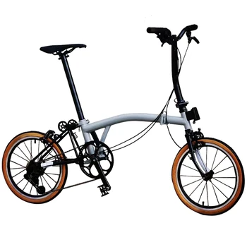 Populárny Dizajn Skladací Bicykel 3-5 6 7 9 Rýchlosť 16-palcové Hliníkové Zliatiny Uhlíkovej Ocele Cestných Bicyklov Brompt-Štýl