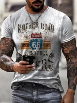 Muži Móda Route 66 T-Shirt