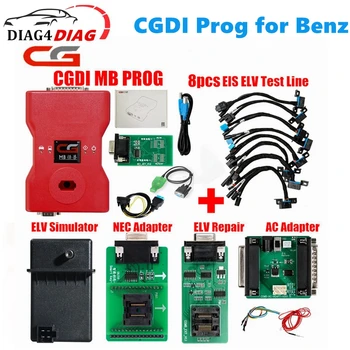 Pôvodné CGDI MB Prog pre Benz Auto Tlačidlo Programátor Podporovať Všetky Kľúč Stratil+Pridať Kľúčové Rýchlo+Vypočítať Heslo S AC Adaptér ELV