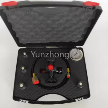 Nabíjanie ventil päť typov adaptérov 0-400Bar 6000Psi tlakomer test kit tlakomer súpravy hydraulický akumulátor dusíka
