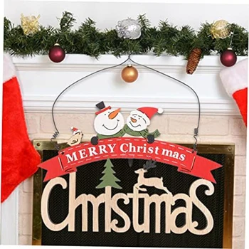 Vianočné Ozdoby Predné Dvere Prihlásiť Vianočný Darček Značky Veselé Vianoce Prihlásiť Drevené Drevo Značky Wood Dekor Visí Prívesok