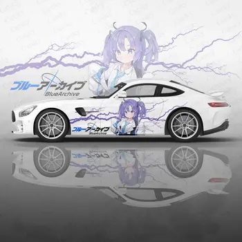 Modrá Archív Anime Karosérie Nálepky Itasha Vinyl Auto Strane Kotúča, Nálepky Telo Nálepky Auto Dekor Nálepky Auto Ochranný Film