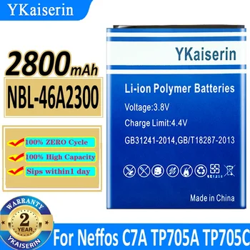 YKaiserin Batérie pre Neffos NBL-46A2300 NBL46A2300 Batérie 2800mAh s Vysokou Kapacitou Dlhý Pohotovostný Čas Mobilné Príslušenstvo Batéria