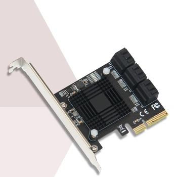 6 Porty do PCI SATA 3.0 Radič Vnútorného Rozširujúca Karta do PCI SATA Adaptér Converter pre Stolné PC, Podpora SATA N2UB