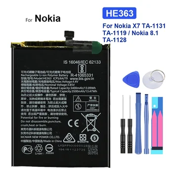 3500mAh HE363 Batérie Pre Nokia X7 TA-1131 TA-1119 / Nokia 8.1 TA-1119 TA-1128 ON 363 Mobilný Telefón