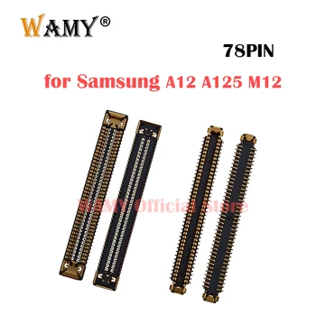 10Pcs Nabíjačku USB Nabíjací Konektor Port FPC Konektor Pre Samsung Galaxy A12 A125 A125F A125DS M12 M127 M127F 78pin Na základnej Doske