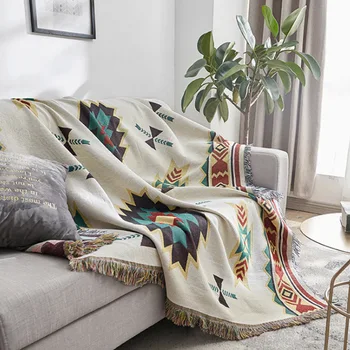 Čínsky štýl, etnické jednoduchý štýl geometrické gauč voľný čas, prikrývka, mäkké teplé bavlna jar a na jeseň svetlo gauč deka