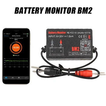 BM2 S alarmom 12V Pre Android IOS Telefón Bluetooth 4.0 Napätie Nabíjania Naštartovaní Test Auto Battery Monitor Digitálny Analyzátor