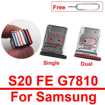 Sim Zásobník Slot Držiak Pre Samsung S20 FE G7810 Micro SD Reader Adaptéra Dual SIM Karty, Držiak na Opravu, Náhradné Diely