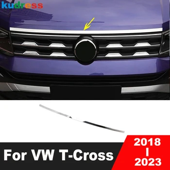 Pre Volkswagen VW T-cross Tcross 2018-2022 2023 Ocele Auto Predná Kapota Kryt Motora Výbava Hornej Mriežky Pásy Vonkajšie Príslušenstvo