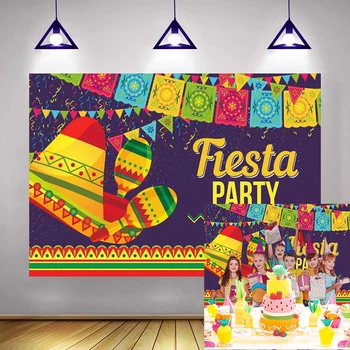 7x5ft Fiesta Mexickej Tému Narodeninovej Party Kulisu pre Fotografovanie Karneval Festival Vintage drevenej Podlahe v Pozadí Cinco De Mayo
