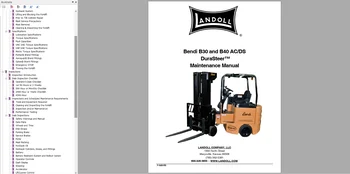 Landoll Bendi Drexel Vysokozdvižné Vozíky 12.8 GB Prevádzkovateľ Údržby Časti Príručky & Schematické PDF