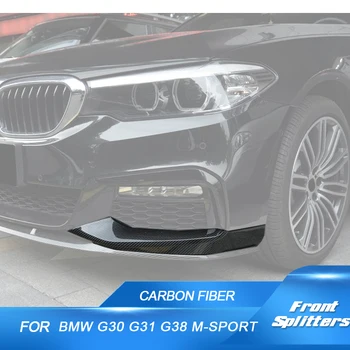 Carbon Fiber / FRP Predný Nárazník Pery Štiepačky Telo Súpravy pre BMW 5 Series G30 G31 G38 M Tech M Šport 2017-2020