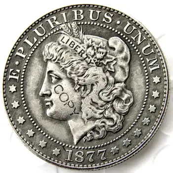 Americké Mince 1877 Morgan Pol Dolára postriebrený Kópiu mince