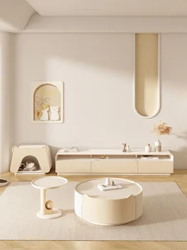 Moderný a minimalistický malé jednotky čaj stôl a TV kabinet kombinácia pre domácnosť obývacia izba
