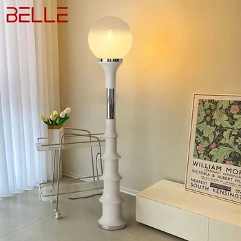 BELLE Nordic Minimalizmus Poschodí Lampa Krém Štýl Obývacej Izby, Spálne, LED Tvorivosti Dekoratívne Atmosféru