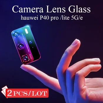 2 KS Objektív pre Huawei P40 Lite 5 G Pro Plus Chránič Tvrdené Sklo Huawei P40 Lite P40 Pro+ Plus Späť Film Kryt Prípade