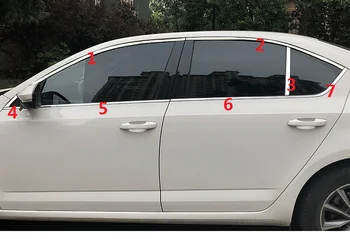 Pre Škoda Octavia A7 2015-2017 okno orezania kryt Exteriéru Chróm Styling Nehrdzavejúcej ocele auto-styling dekorácie príslušenstvo