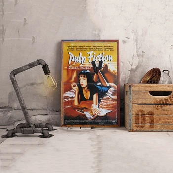 Pulp Fiction 1994 Francúzsky Filmový Plagát Klasické Vintage Retro Plátno Tlačiť Umenie Plagátu Nástenné Maľby Domáce Dekorácie