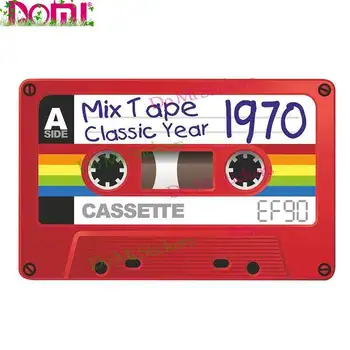 Retro E90 Kazetové Pásky Mix Tape 1970 Klasické Hity Motív Externé Vinyl pre Tuning Prenosný Kufor, Auto Nálepky na Stenu Chladnička Odtlačkový