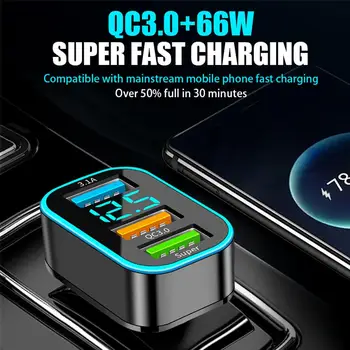 USB Nabíjačka do Auta 5 v 1 Rýchly Chariging Telefón Adaptér pre iPhone 14 Pro Max Apple 13 12 11 Samsung OPPO Oneplus D1G3