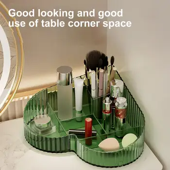 Štýlový Kozmetické Úložné Riešenie Luxus v tvare Srdca Kozmetické Úložný Box Priehľadný Multi-priestoru make-up pre Domáce