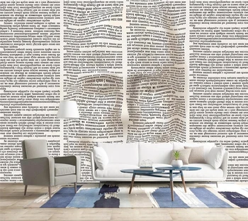 Vlastné tapetu 3d abstraktné noviny text kombinácia znakov stereo pozadí obývacia izba, spálňa abstraktných de parede обои 3d