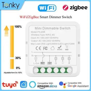 Tuya ZigBee WiFi Smart Dimmer Prepínač Modul Smart Home DIY Svetlo Prepínače Inteligentný Život Ovládanie Prostredníctvom Alexa Yandex Alice Domovská stránka Google