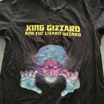 Kráľ Gizzard & Lizard Sprievodca Čierne Tričko Bavlna Plnej Veľkosti 1P672