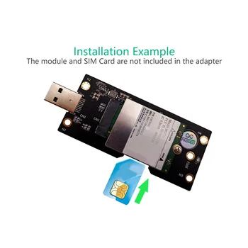 NGFF Modul Na SIM s USB 3.0, 3G/4G/5G Modul, USB 3.0 s Slot Karty SIM Prenosné Karty Adaptéra