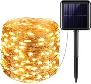 12m/22m/32m LED Vonkajšie Solárne Lampy LED Reťazec Svetlá Víla Sviatok Vianočný Večierok Girlandy Solárne Záhradné Nepremokavé Svetlá