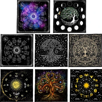 2024 Nové Tarot Karty Obrus Štvorcový Divinations Tapestry12 Súhvezdí Obrus Astrológia Tabuľka Mat Witchcrafts Dodávky