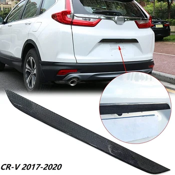 Carbon Fiber Štýl Nehrdzavejúcej batožinového priestoru zadné dvere Veko, Rukoväť Kryt Výbava Pre Honda CR-V CRV 2017-2020