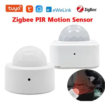 Tuya/eWelink Zigbee PIR Čidlo Smart Ľudských Detektor Pohybu Mini Infračervený Detektor Home Security Automatizácie Pre Inteligentný Život