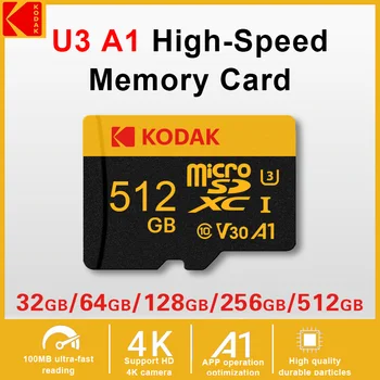 Kodak Ultra Pamäťová Karta 512 gb diskom 256 GB 128 GB 64 GB 32 GB Micro SD Karty MicroSDXC Class10 Pamäťová Karta SD 100MB Pôvodné TF Flash Karty