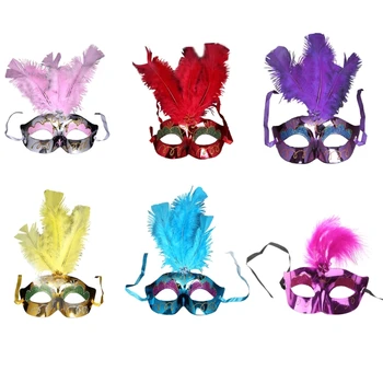 Kostým Lady Masku, Pierko, Sexy Halloween Masky Maškaráda Polovicu Tváre Masku Sexy Karnevalov Maska Loptu Strany Výkonu Masky