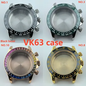 VK63 Chronograf Hodinky Prípade VK63 quartz 39 mm dialstainless ocele caseluminous panda dial s dial Príslušenstvo