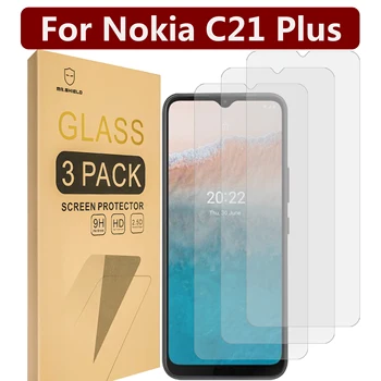 Pán Štít [3-Pack] Navrhnuté Pre Nokia C21 Plus [Tvrdeného Skla] [Japonsko Sklo s 9H Tvrdosť] Screen Protector