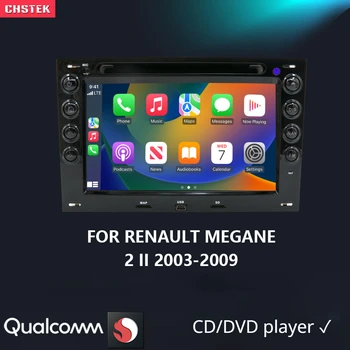 CHSTEK Qualcomm 8Core 8+128 autorádií CD/DVD Prehrávač na Renault Megane 2 II 2003-2009 Auto Stereo 4G SIM GPS Navigácie CarPlay